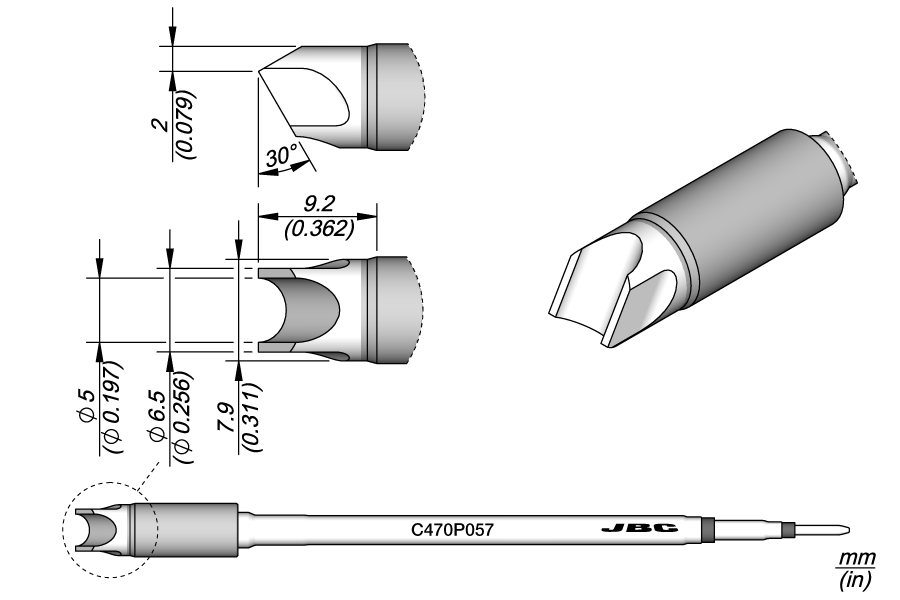 C470P057 - Barrel Cartridge Ø 5